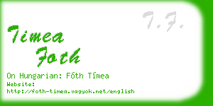 timea foth business card